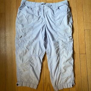 Chico's Capri Pants women’s plus size 2 Blue Pull On Cargo Comfort Casual Summer